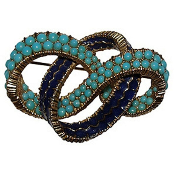 Ciner Enamel & Turquoise Pin
